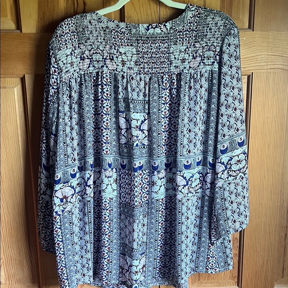 Fun 2 Fun Multicolor Patterned Blouse - Picture 5 of 6